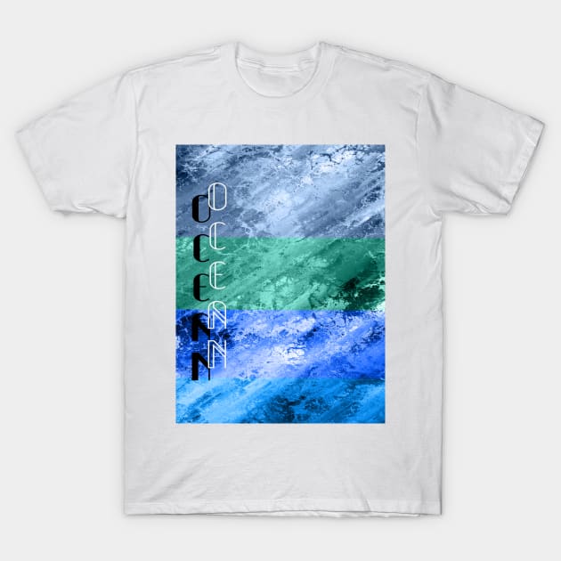 Colourful ocean design T-Shirt by Cherubic